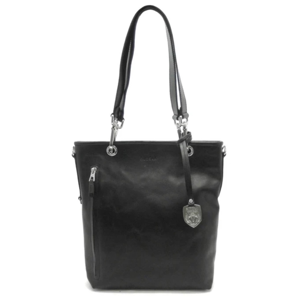 RUDSAK Black Tote with Textured Leather and Charm detail